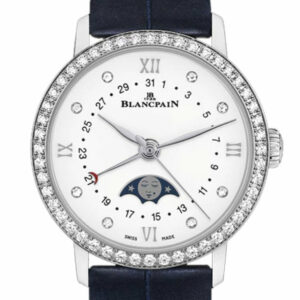 Blancpain Ladies Villeret Ss Moonphase With Diamond Bezel 6106-4628-55A White Watch