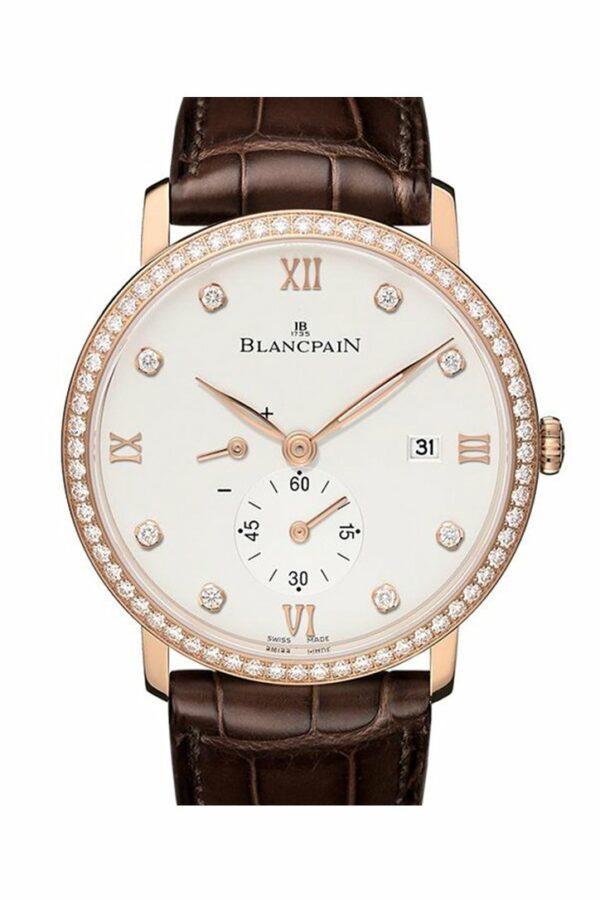 Blancpain Villeret Small Seconds Date And Power Reserve Rose Gold 6606-2987-55B Silver Watch