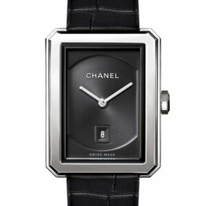 Chanel Boy-Friend Black Guilloche Dial Ladies Watch H4884