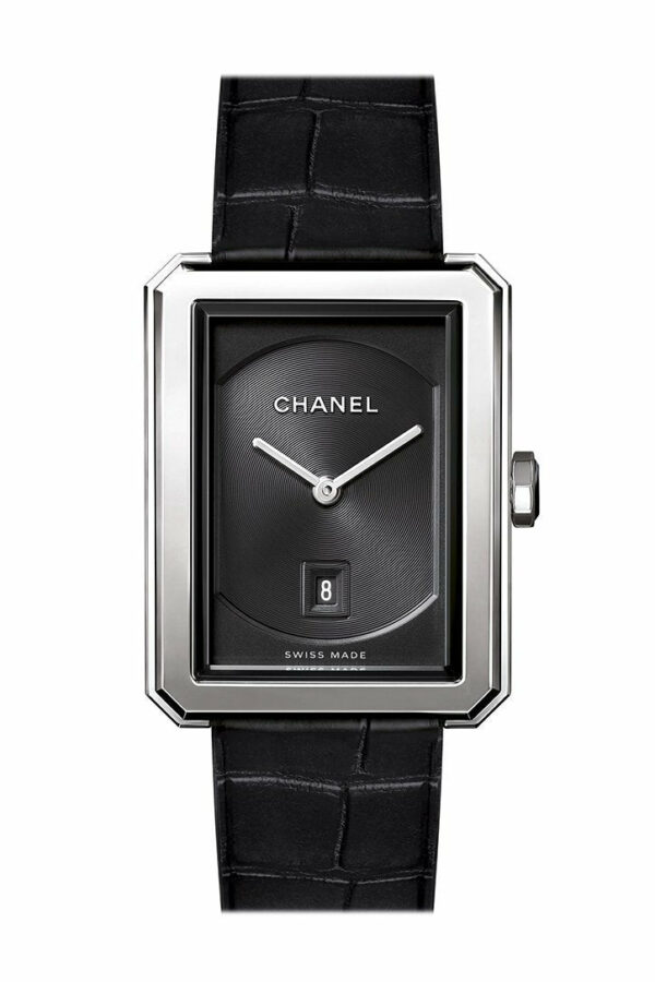 Chanel Boy-Friend Black Guilloche Dial Ladies Watch H4884