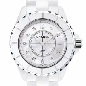 Chanel J12 Mother Of Pearl Diamond Dial White Ceramic Unisex Watch H3214