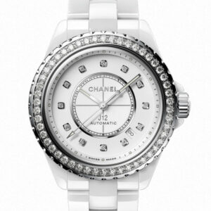 Chanel J12 Automatic White Diamond Bezel 38 Watch Caliber 12.1, H7189