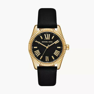 MK4748 - Michael Kors Lexington Three-Hand Black Leather Watch - Shop Authentic watch(s) from Maybrands - for as low as ₦286000!