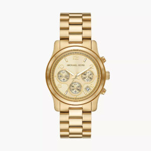 MK7323 - Michael Kors Runway Chronograph Gold-Tone Stainless Steel Watch - Shop Authentic watch(s) from Maybrands - for as low as ₦593000!