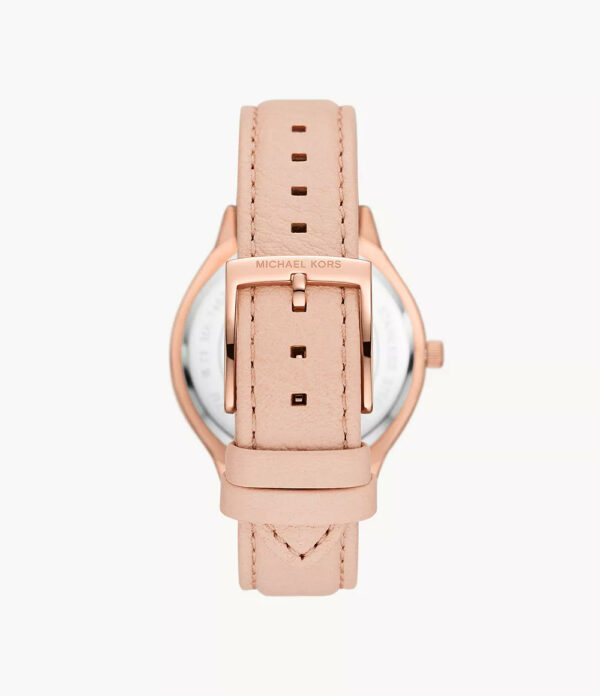 MK7467 Michael Kors Slim Runway Three-Hand Blush Leather Watch - Shop Authentic Watches(s) from Maybrands - for as low as ₦593000!