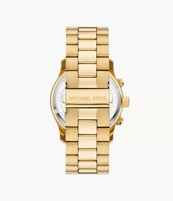 MK9074 - Michael Kors Runway Chronograph Gold-Tone Stainless Steel Watch - Shop Authentic Watches(s) from Maybrands - for as low as ₦539000!