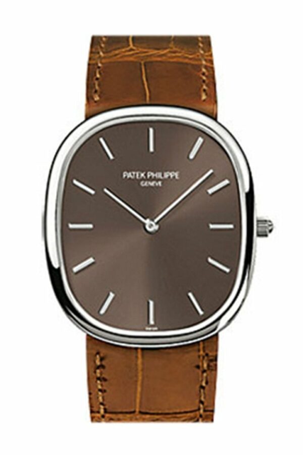 Patek Philippe Golden Ellipse Brown Dial Leather 31Mm Mens Watch 3738/100G-012