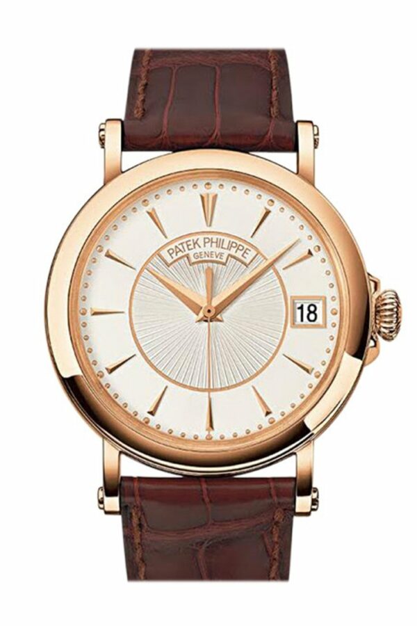 Patek Philippe Calatrava Silvery Opaline Dial 18K Rose Gold Mens Watch 5153R-001