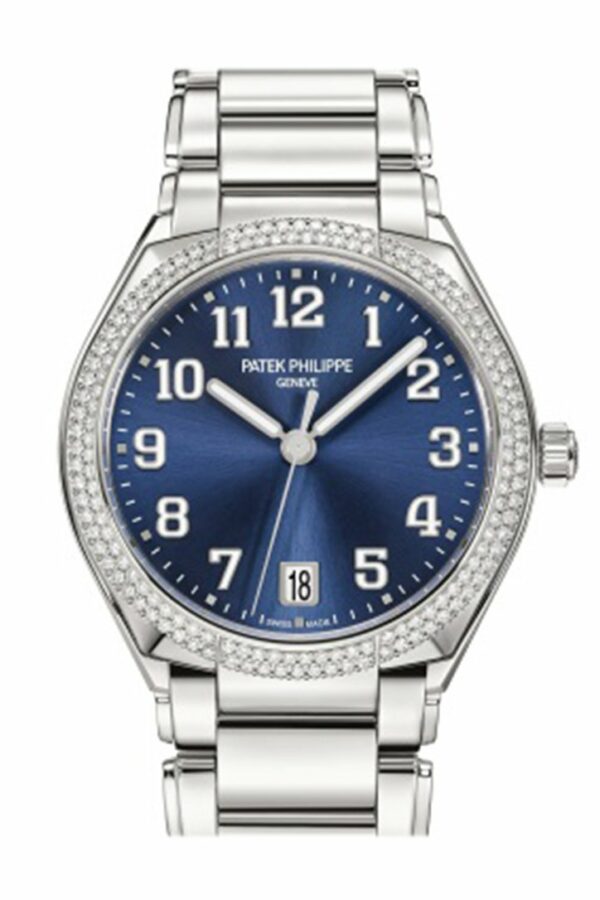 Patek Philippe Twenty 4 Blue Sunburst Dial Automatic Ladies Diamond Watch 7300/1200A-001