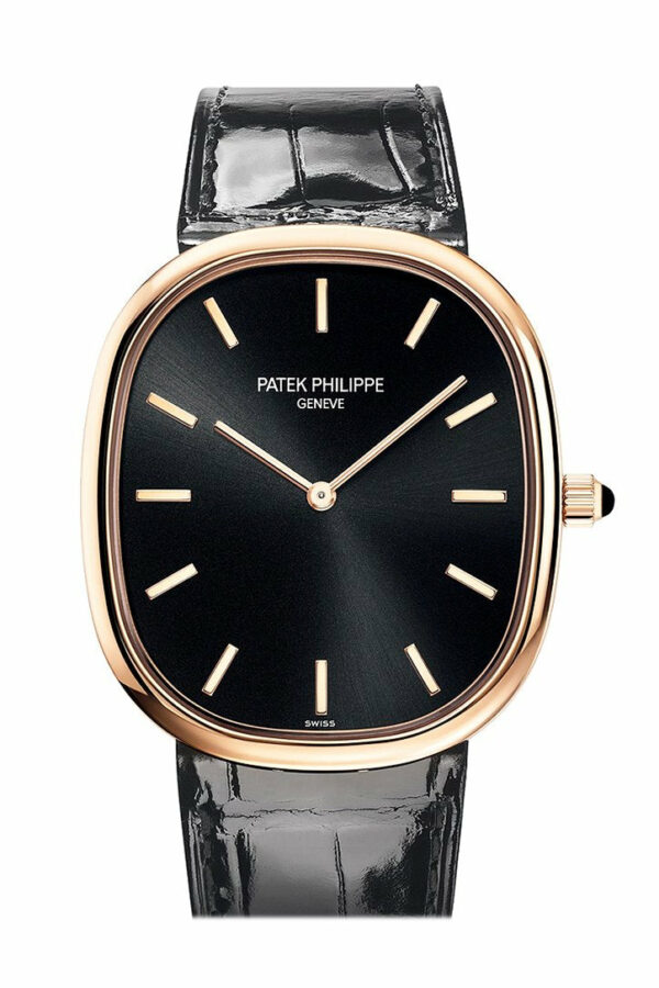 Patek Philippe Ellipse Black Dial Automatic In Rose Gold Watch 5738R-001