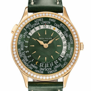 Patek Philippe World Time Oliver Green Dial Rose Gold Complications 7130R-014 7130R