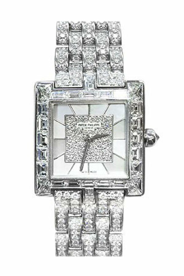 Patek Philippe Ladies Gondola Mother Of Pearl Diamond 4875/1G-001 Pre Owned / None Pre-Owned-Watches