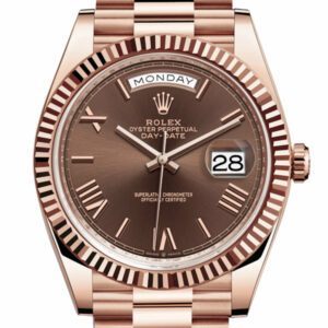 ROLEX Day-date 40 President Chocolate Dial 18k Rose Gold Men's Watch 228235