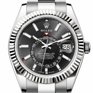 Rolex Sky Dweller 42 Black Dial Stainless Steel Oyster Mens Watch 336934