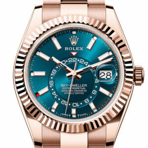 Rolex Sky Dweller 42 Blue- Green Dial Rose Gold Oyster Mens Watch 336935