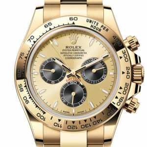 Rolex Daytona 40 Golden and Bright Black	Dial Yellow Gold Mens Watch 126508