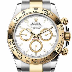 Rolex Daytona 40 White Dial Yellow Gold Stainless Steel Mens Watch 126503