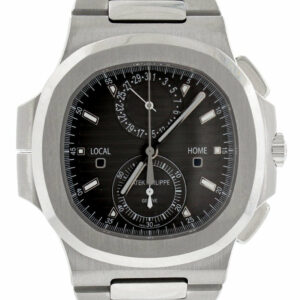 Patek Philippe Nautilus Travel Time Chronograph Stainless Steel Automatic Mens Watch 5990-1A-001