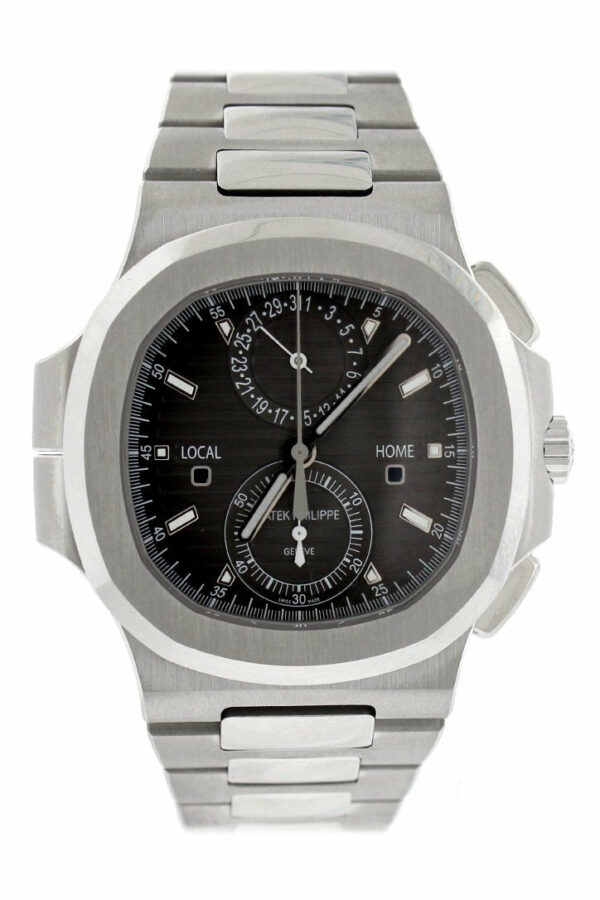 Patek Philippe Nautilus Travel Time Chronograph Stainless Steel Automatic Mens Watch 5990-1A-001