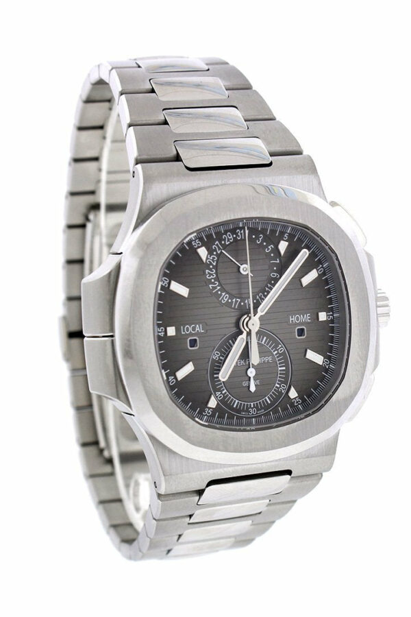 Patek Philippe Nautilus Travel Time Chronograph Stainless Steel Automatic Mens Watch 5990-1A-001