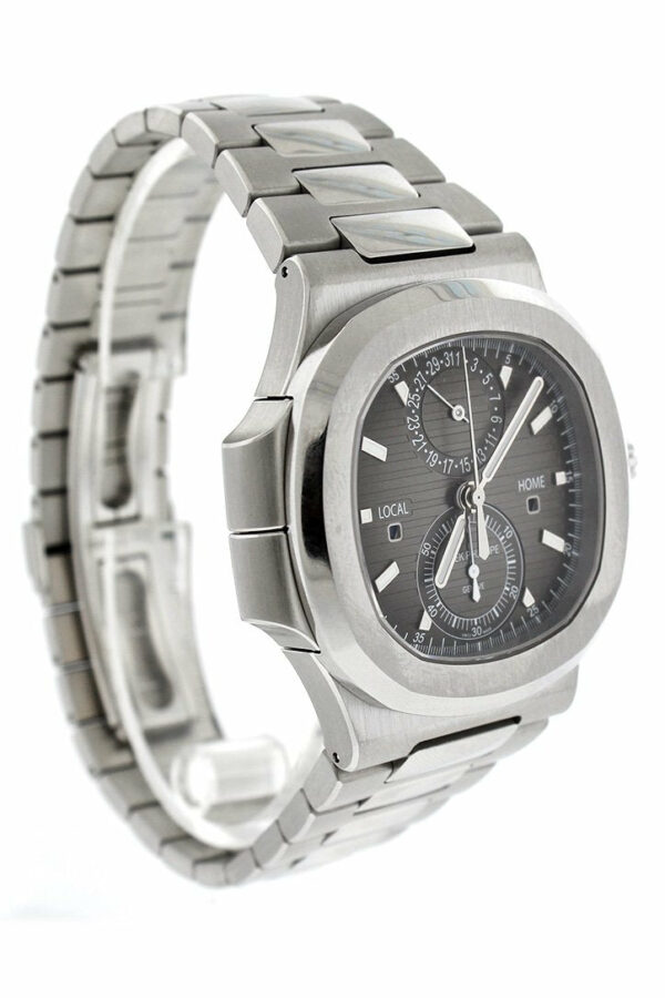 Patek Philippe Nautilus Travel Time Chronograph Stainless Steel Automatic Mens Watch 5990-1A-001