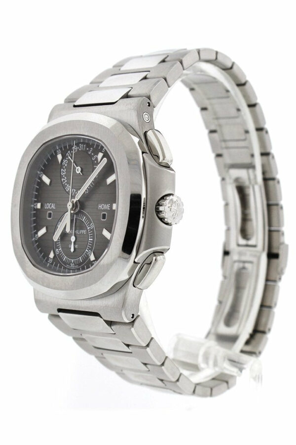 Patek Philippe Nautilus Travel Time Chronograph Stainless Steel Automatic Mens Watch 5990-1A-001