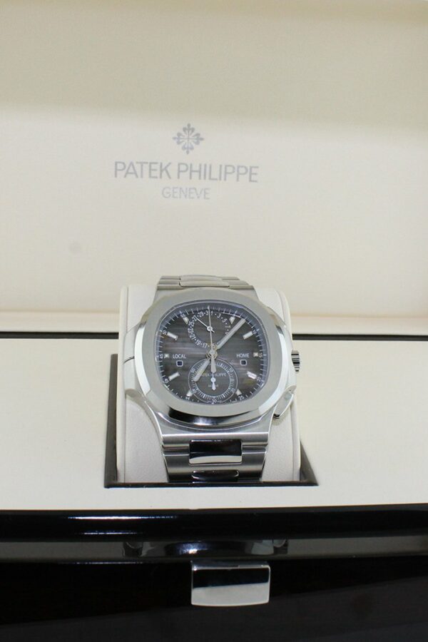 Patek Philippe Nautilus Travel Time Chronograph Stainless Steel Automatic Mens Watch 5990-1A-001