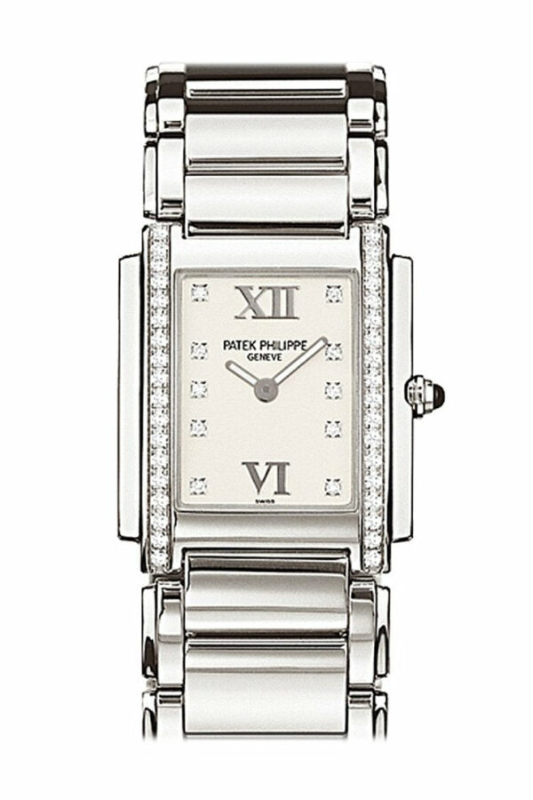 Patek Philippe Twenty-4 Ladies Steel Diamond Watch 4910/10-011