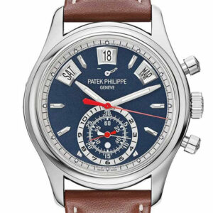 Patek Philippe Complications Chronograph Blue Dial Mens Watch 5960/01G-001