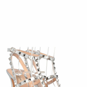 VALENTINO Rockstud Heels Silver