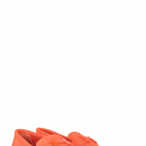 HERMÈS Paris Flats Suede Orange Synthétique