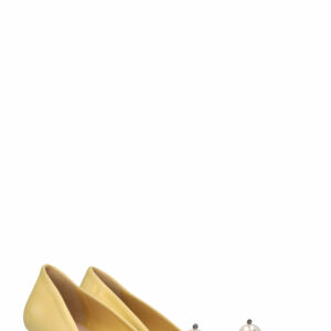 MIU MIU Pearl Embellished Heels Satin Creme