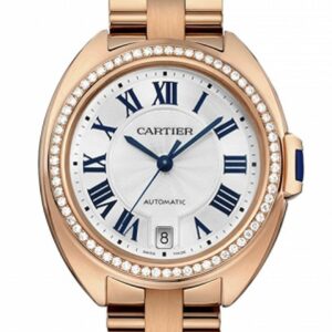 Cartier Cle 35 Flinque Sunray Effect Dial Ladies Watch Wjcl0006 Silver / None