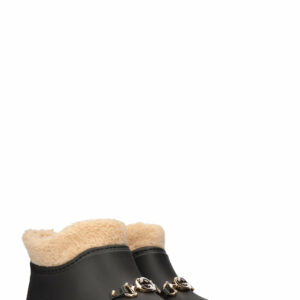 GUCCI Zumi Shearling Rubber Boots Black