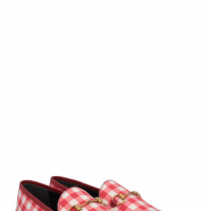 GUCCI Jordaan Loafer Vichy Red White