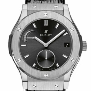 Hublot Classic Fusion 45Mm Black Sunray Dial Titanium Mens Watch 516.nx.1470.lr.1104