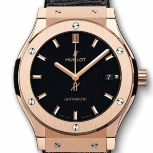 Hublot Classic Fusion Mat Black Dial Automatic Mens 18 Carat King Gold Watch 511.ox.1181.lr