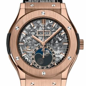 Hublot Classic Fusion Aerofusion Moonphase Sapphire Dial 18K King Gold 45Mm Mens Watch