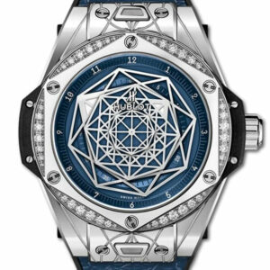 Hublot Big Bang One Click Sang Bleu Steel Blue Diamonds 39Mm Watch 465.sx.7179.vr.1204.mxm19