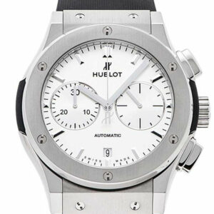 Hublot Classic Fusion Chronograph White Dial Titanium On Black Rubber Strap 521.nx.2611.rx Watch