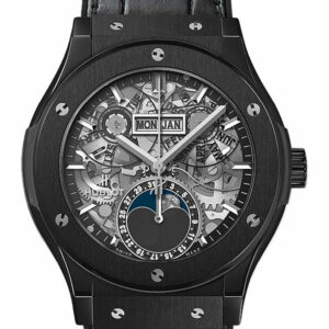 Hublot Classic Fusion Aerofusion Moonphase Black Magic Automatic Silver Dial Mens Watch