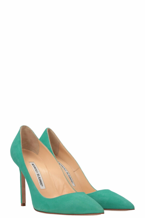 MANOLO BLAHNIK Heels Suede Green