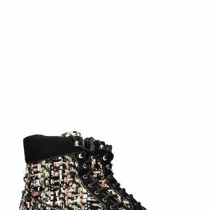 CHANEL Tweed Hiking Boots Multicolor