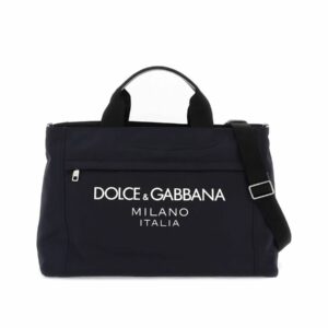 Rubberized Logo Nylon Duffle Bag 0