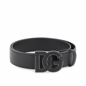 Leather Belt With Logo Buckle 0