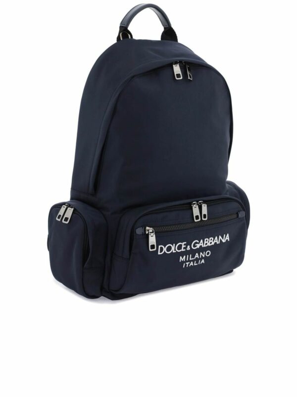 Nylon Backpack With Rubberized Logo 2