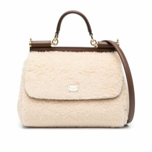 Medium Sicily Shearling Tote Bag 0