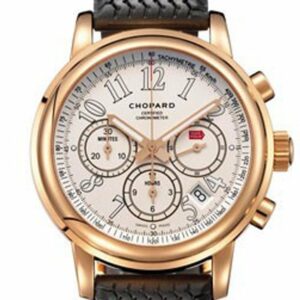 Chopard Mille Miglia Chronograph White Dial 18K Rose Gold Mens Watch 161274-5002