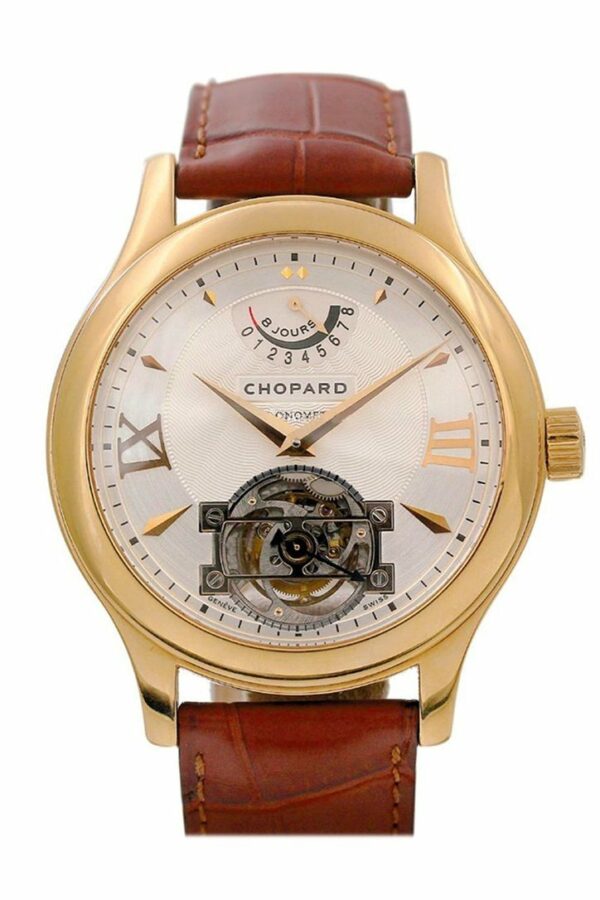 Chopard L.u.c Tourbillon White Dial Mens Watch 161869-5001