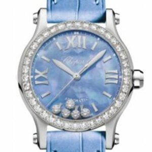 Chopard Happy Sport Automatic Stain Steel With Diamond Bezel Blue Dial 278573-3010 Watch